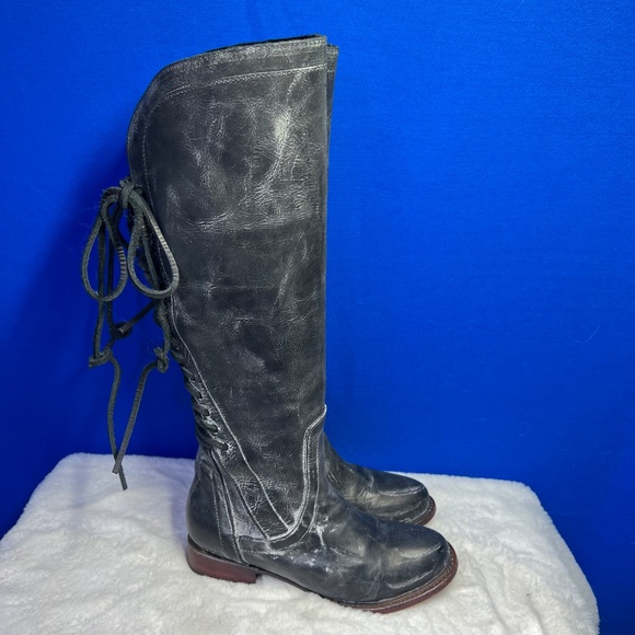 |•FREEBIRD🦅 BY STEVEN•| Stag Lace Up Knee High Boots Wide Calf Friendly Size 6 - Picture 1 of 11